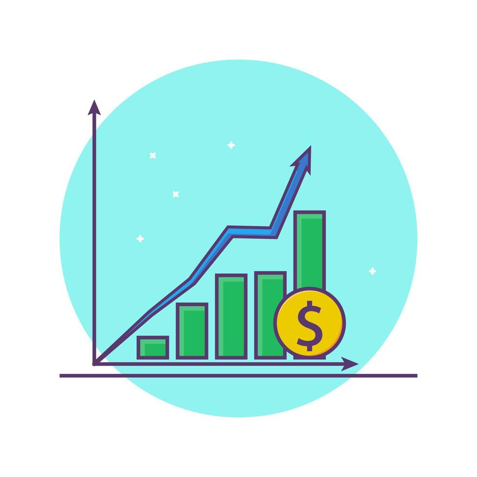 finanzanalysediagramm für geschäftsillustration, geschäftsstatistik vektor