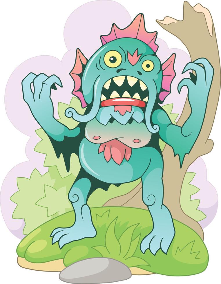 Cartoon-Sumpf-Monster vektor