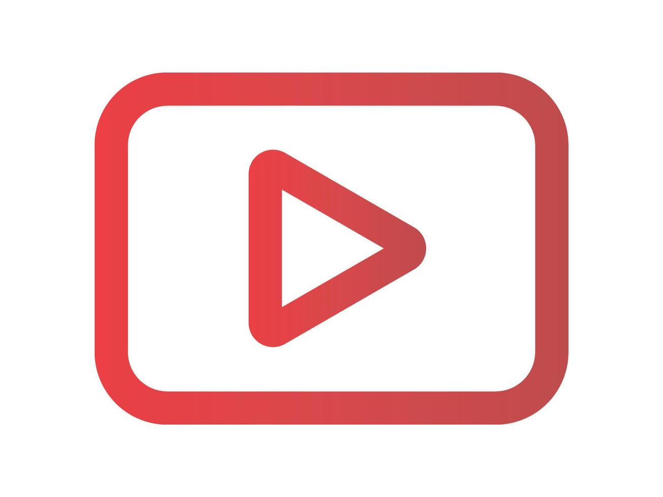 YouTube logotyp, ikon, symbol redaktionell vektorillustration vektor