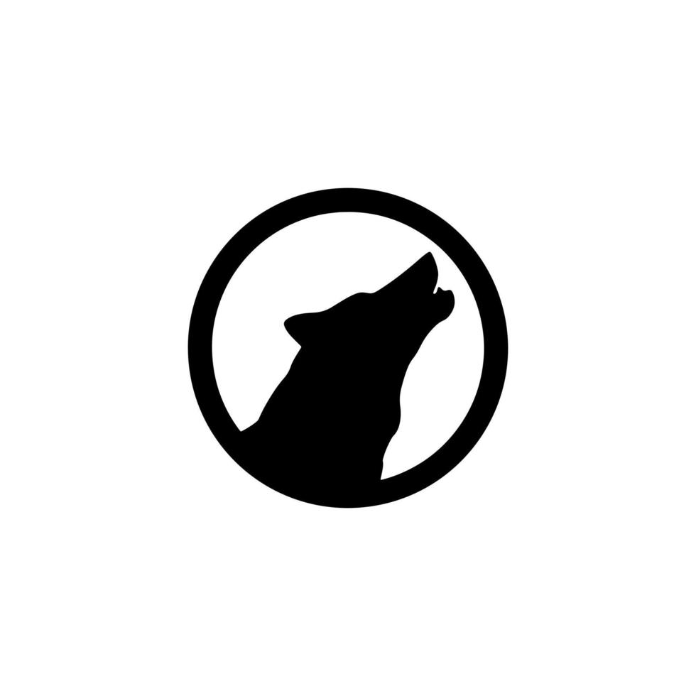 svart Varg symbol vektor illustration, design element för symbol, affisch, kort, baner, emblem, t skjorta. vektor illustration