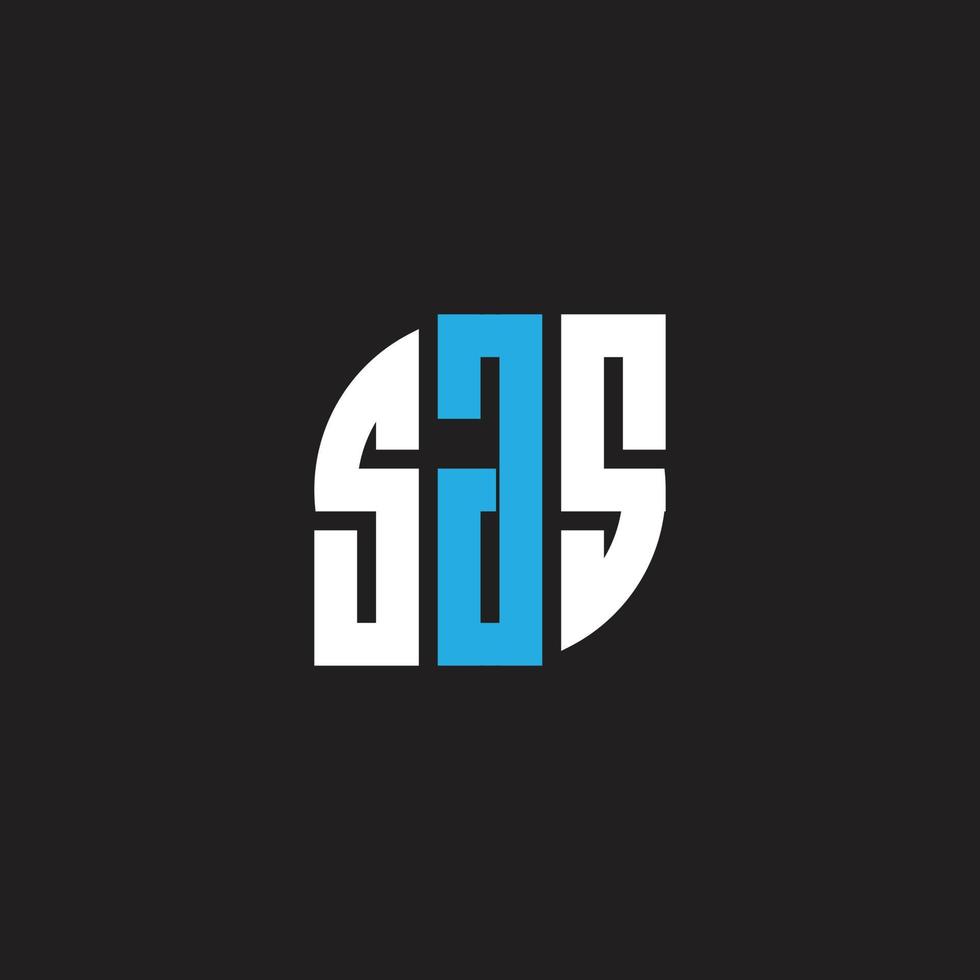 sjs logotyp design vektor illustration