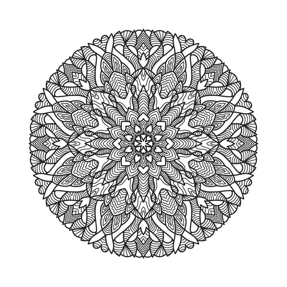 översikt hand dragen vektor mandala