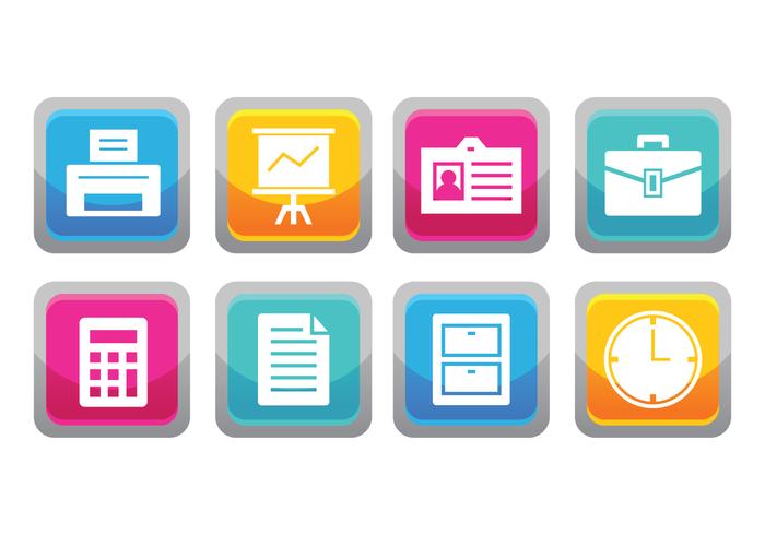 Free office button icons vektor