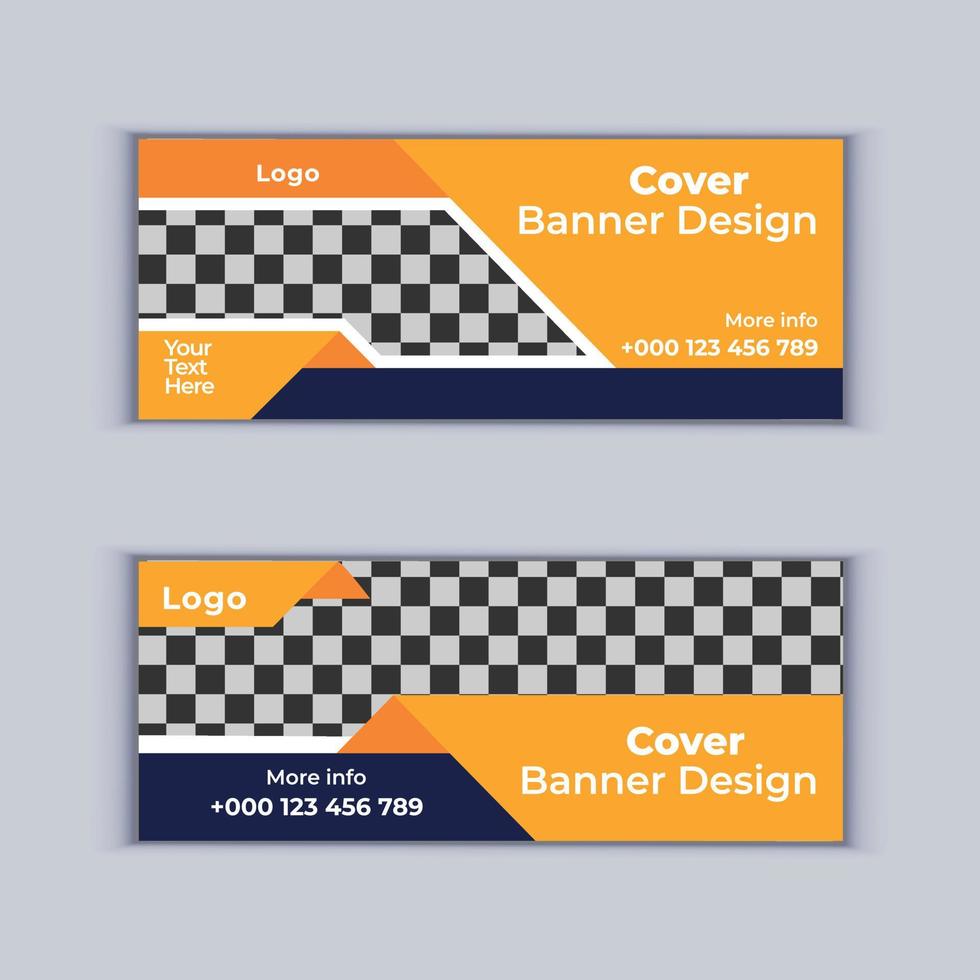digital marknadsföring byrå baner design uppsättning av två professionell företags- företag banderoller design modern omslag baner layout mall vektor