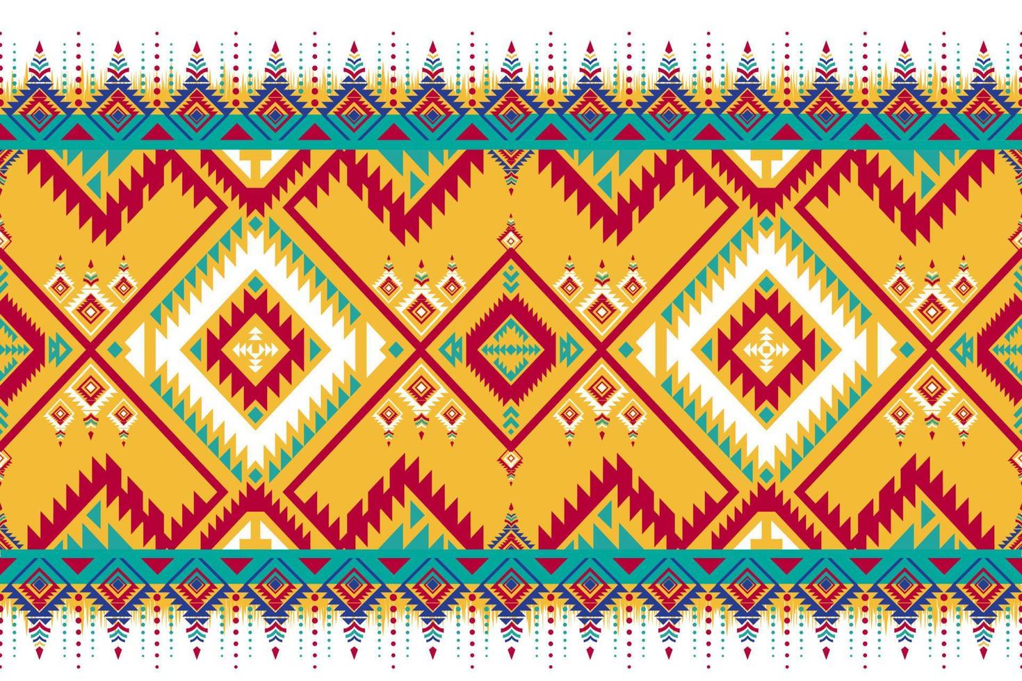 traditionelles ethnisches geometrisches Muster Hintergrunddesign für Hintergründe Teppich Tapete Kleidung Wrap Stoff nahtlose Stickerei Stil Vektor-Illustration vektor