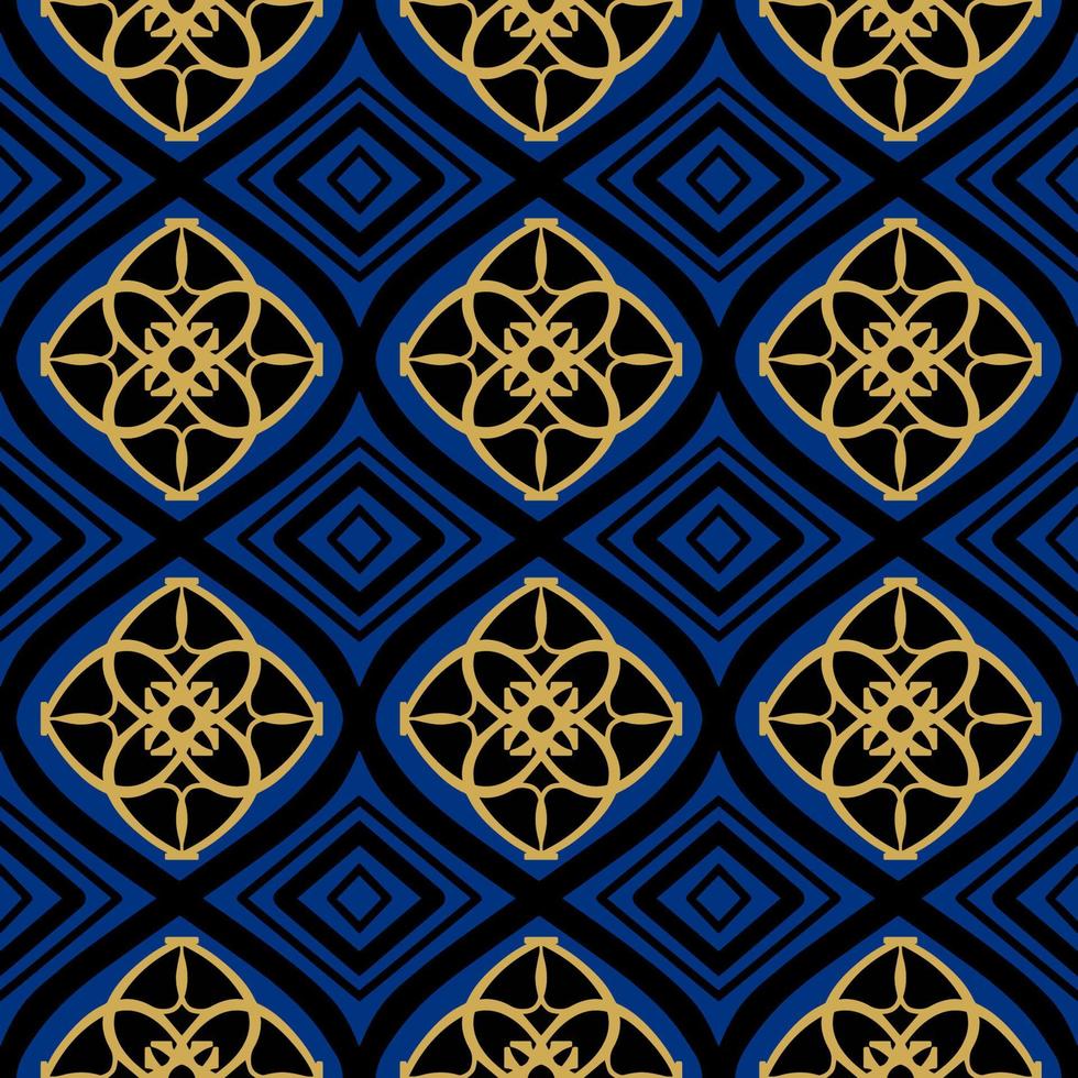 geometrisches nahtloses Muster mit Stammesform. entworfen in ikat, boho, aztekisch, volkstümlich, motiv, luxuriöser arabischer stil. Ideal für Stoffkleidung, Keramik, Tapeten. Vektor-Illustration vektor