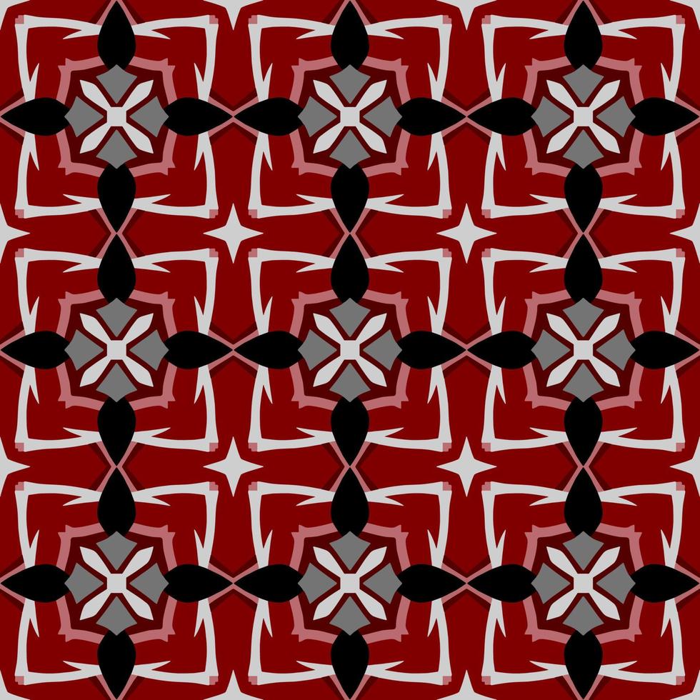 rotes geometrisches nahtloses Muster mit Stammesform. muster im ikat-, azteken-, marokkanischen, thailändischen, luxuriösen arabischen stil. Ideal für Stoffkleidung, Keramik, Tapeten. Vektor-Illustration. vektor