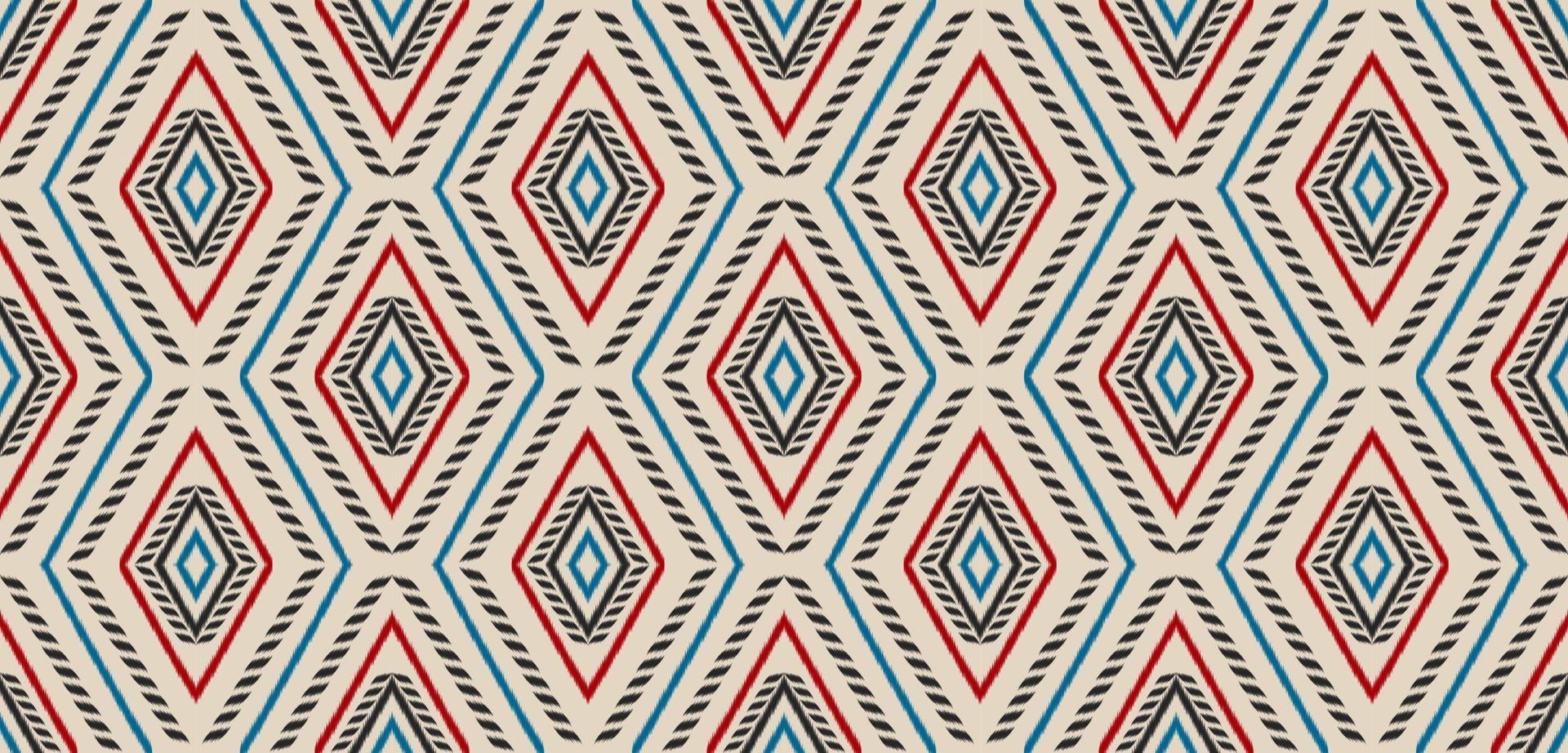geometrisk etnisk ikat sömlös mönster traditionell. tyg indisk stil. vektor