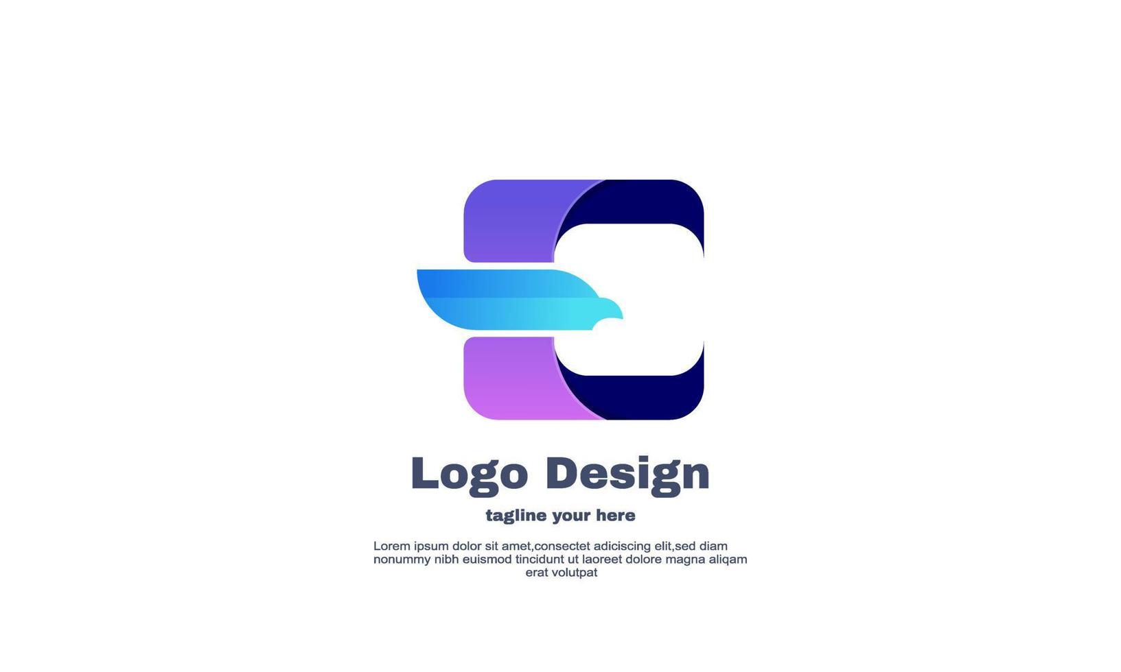 einzigartiges Adler-Logo-Vektor-abstraktes Symboldesign isoliert auf vektor