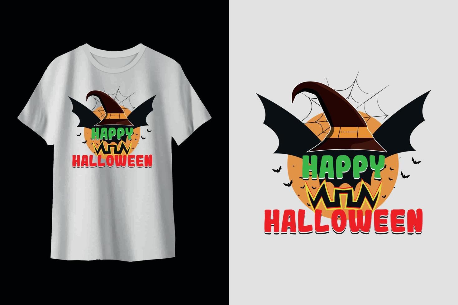 Fröhliches Halloween-Kinder-T-Shirt-Design vektor