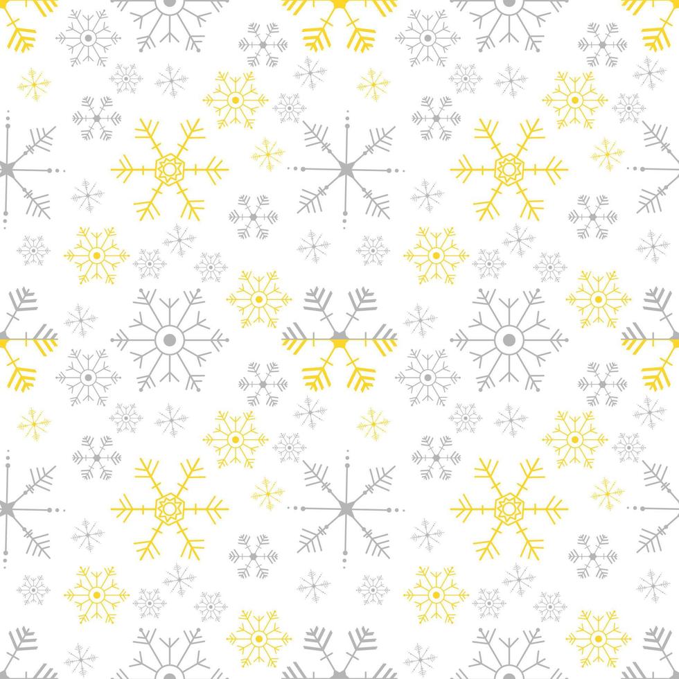 nahtloses Muster mit Schneeflocken. weihnachtsdruck, flache vektorillustration. vektor