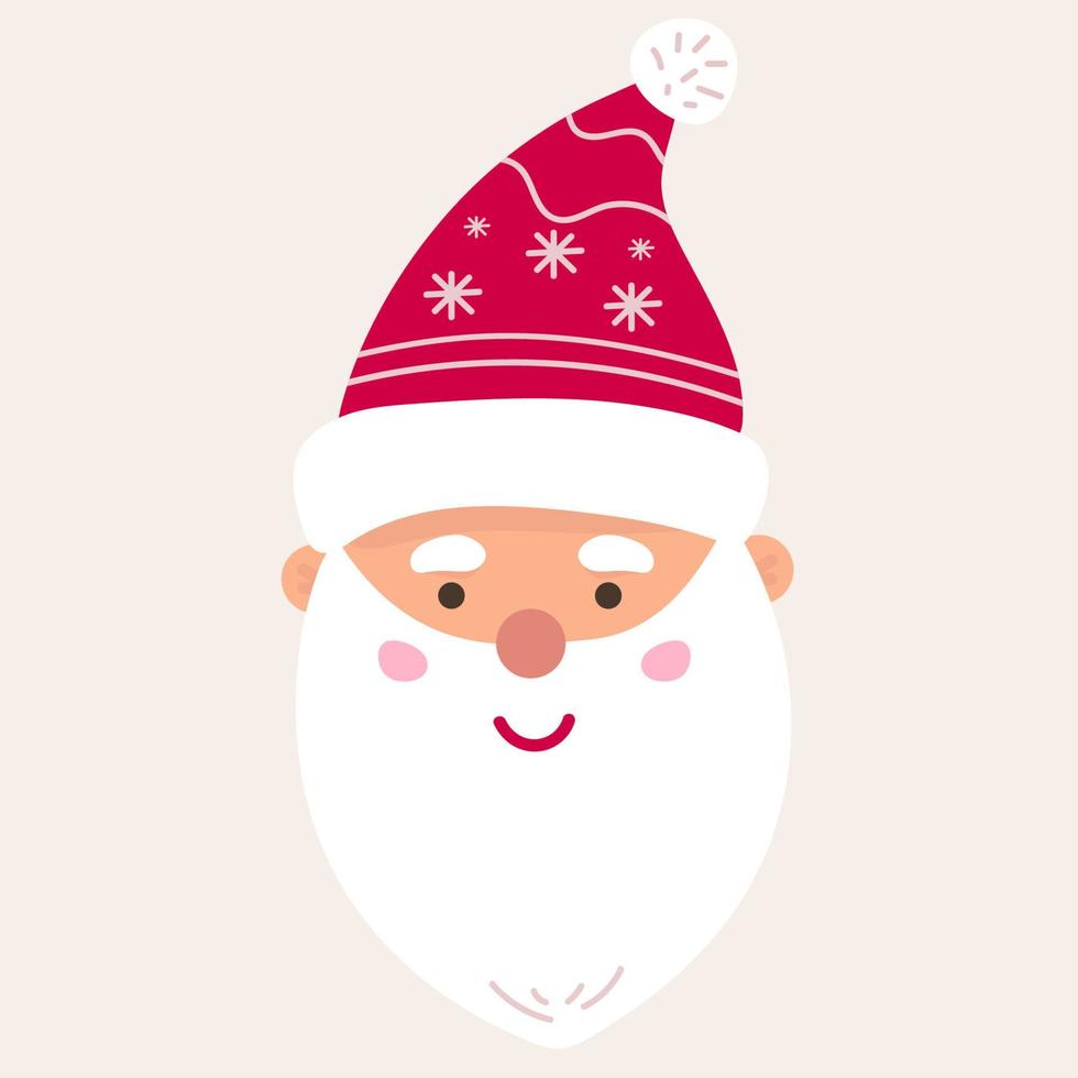 vektor illustration. santa claus isolerat hand teckning.