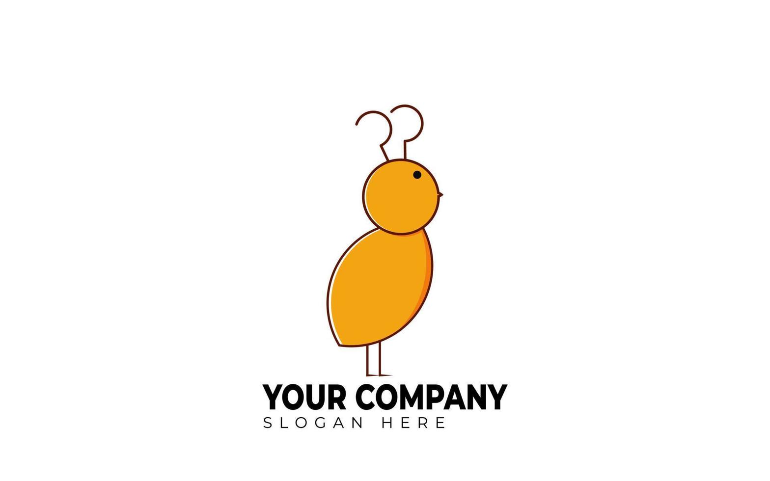 Flat-Logo-Huhn-Frage für Unternehmen vektor