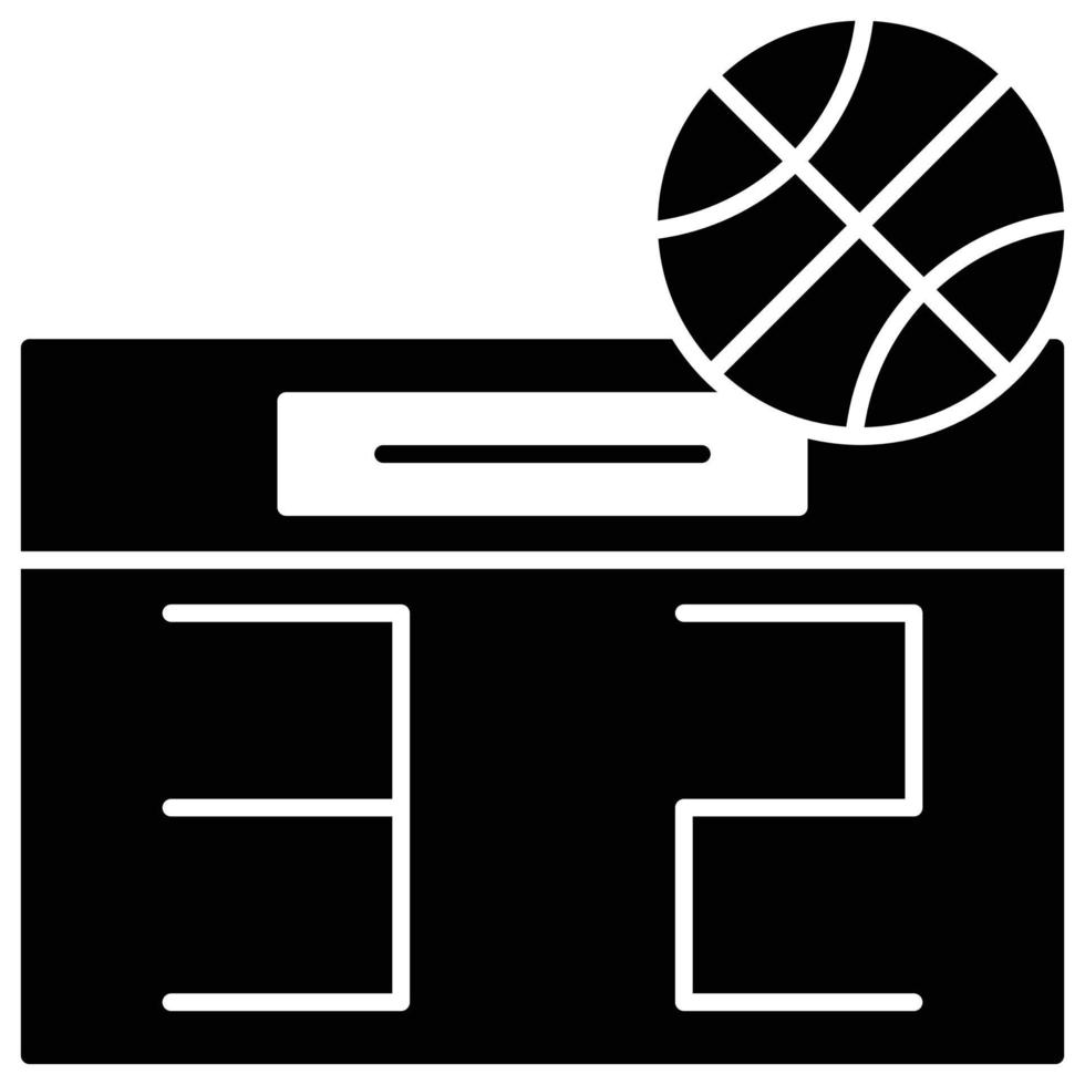Anzeigetafel-Symbol, Basketball-Thema vektor