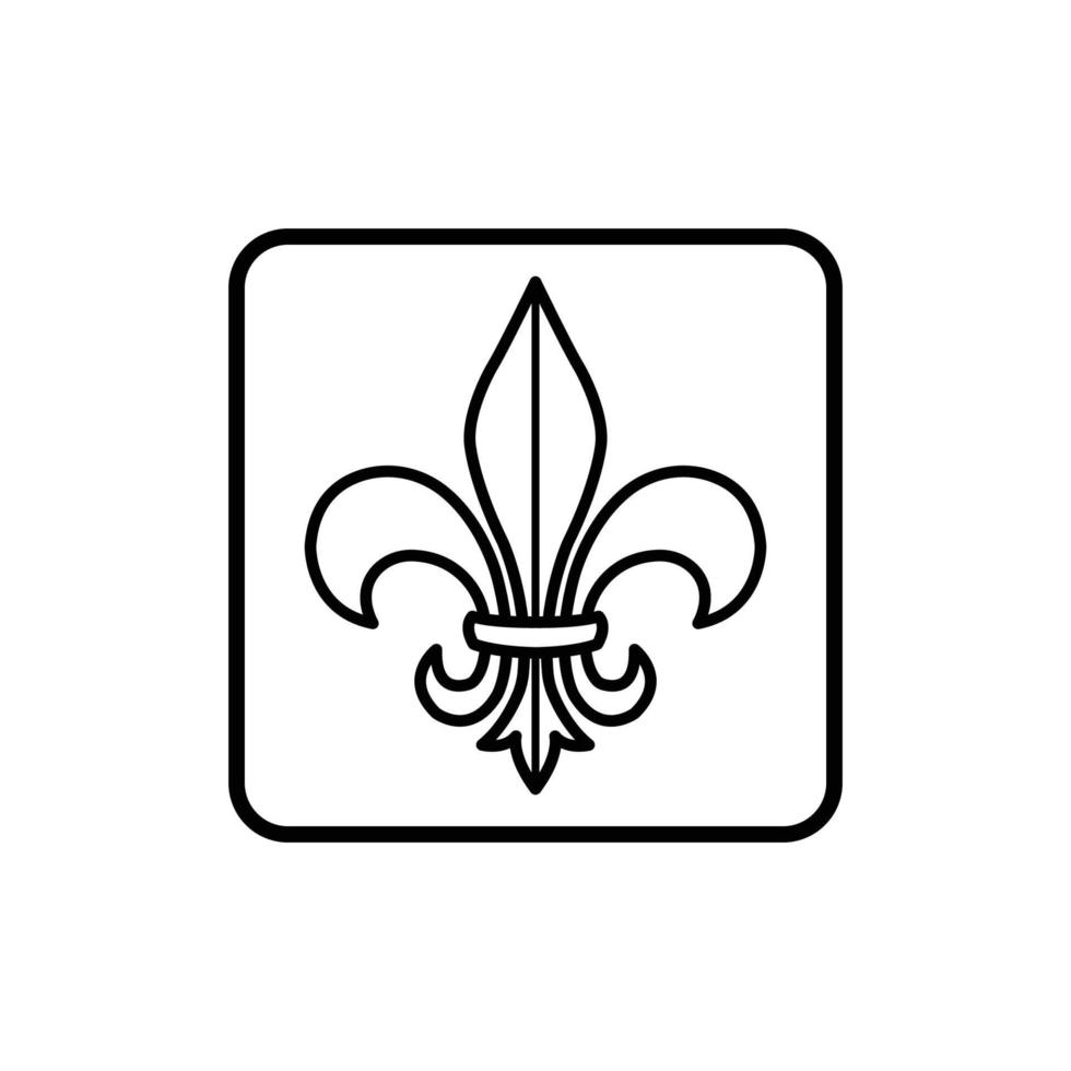 fleur de lis ikon vektor design mall