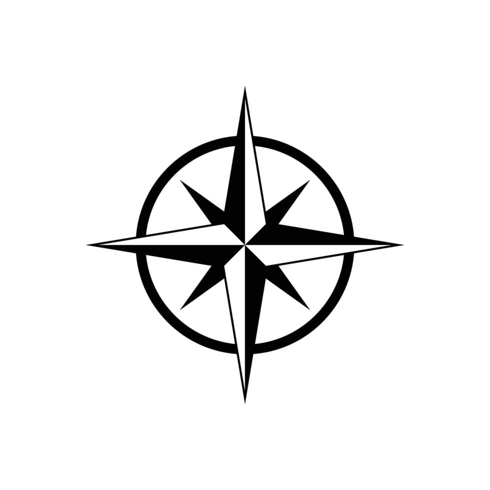 Kompass-Symbol-Vektor-Design-Vorlage vektor