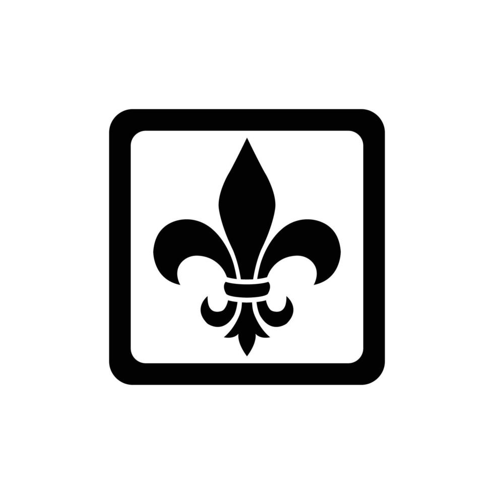 Fleur de Lis-Icon-Vektor-Design-Vorlage vektor