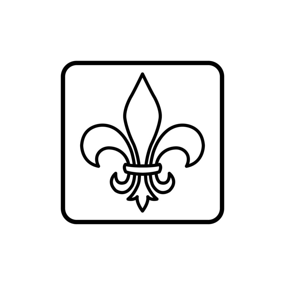 Fleur de Lis-Icon-Vektor-Design-Vorlage vektor