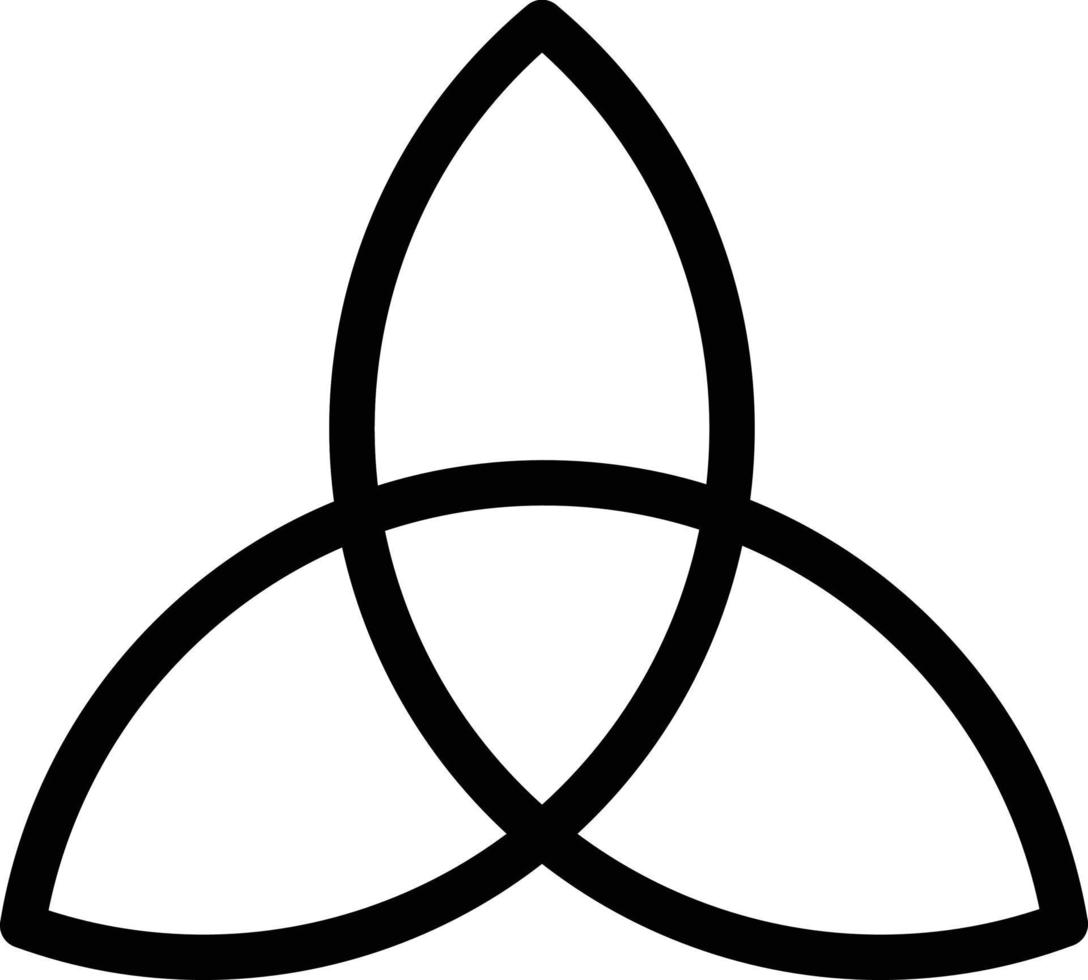 triquetra-vektorillustration auf einem hintergrund. hochwertige symbole. vektorikonen für konzept und grafikdesign. vektor