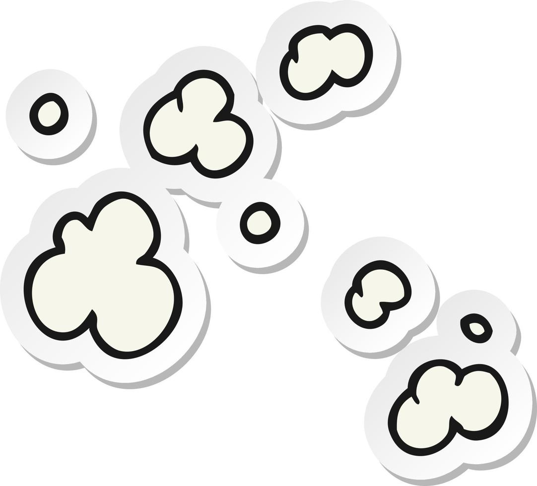 klistermärke av en tecknad serie puff av rök symbol vektor