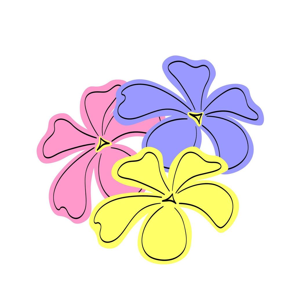 isolerat blommor för de logotyp. plumeria. vektor