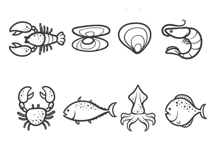 Gratis Seafood Vectors