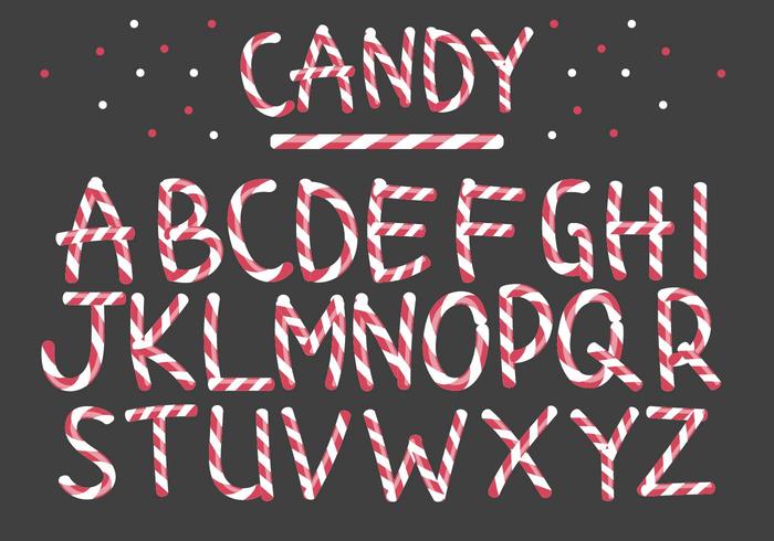 Pepparmint Candy Letter Vectors