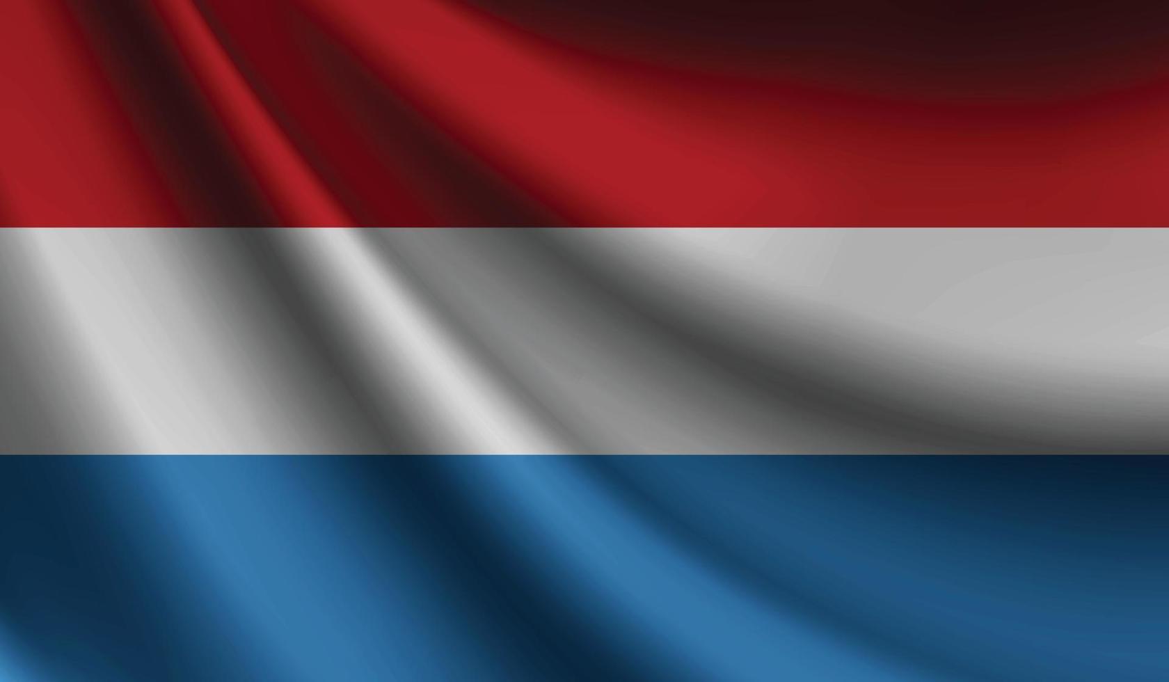 luxemburg flagga vinka bakgrund för patriotisk och nationell design vektor