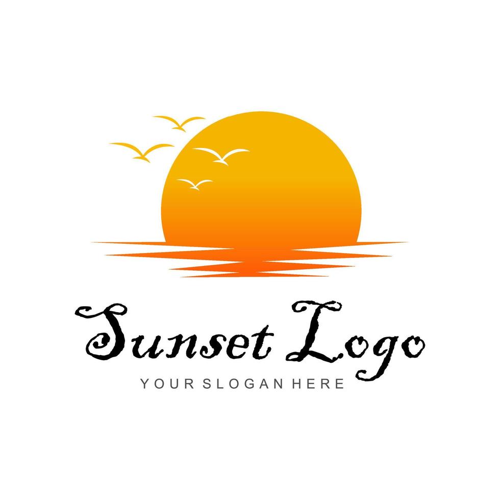 Sonnenuntergang-Logo-Vektor vektor