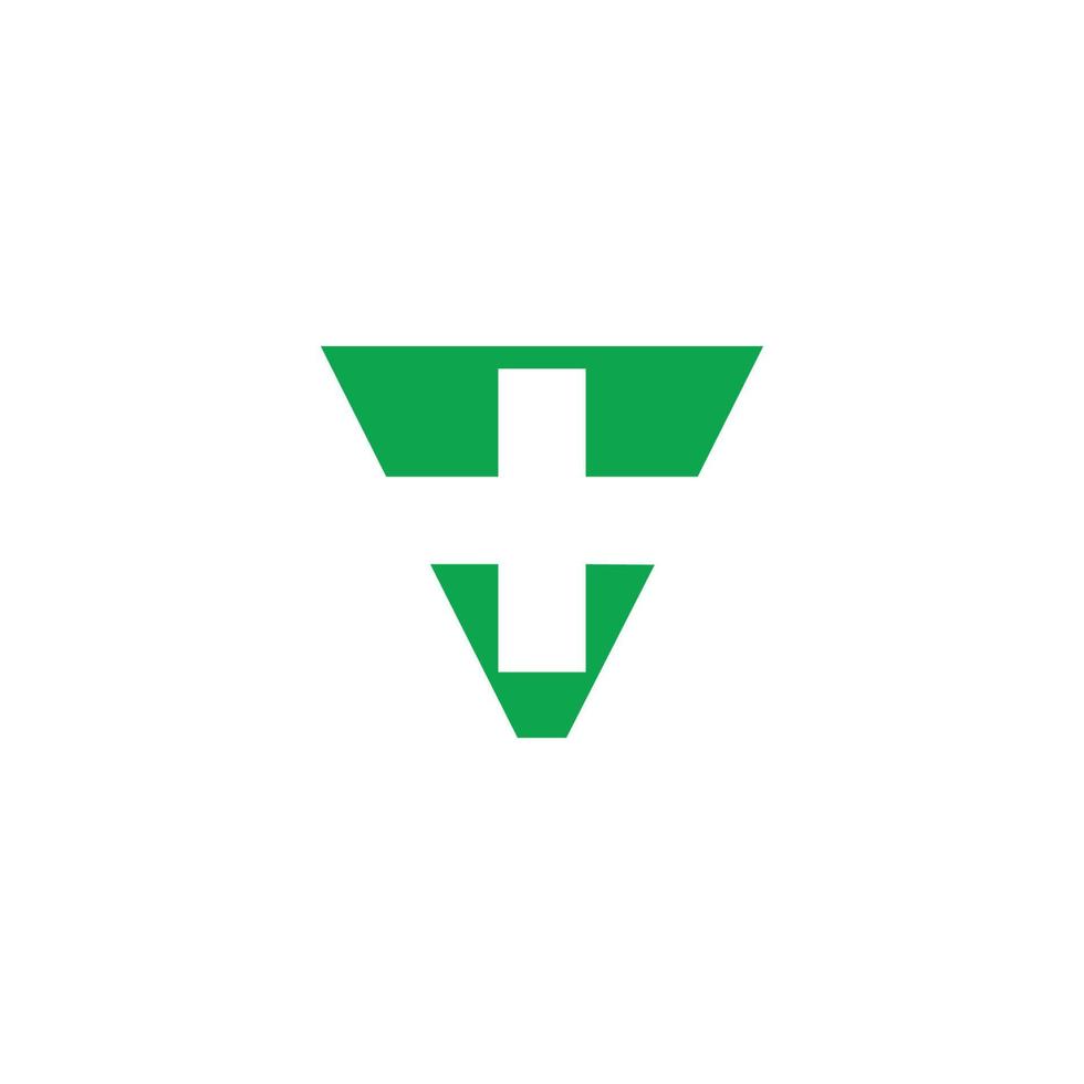 triangel plus medicinsk symbol logotyp vektor