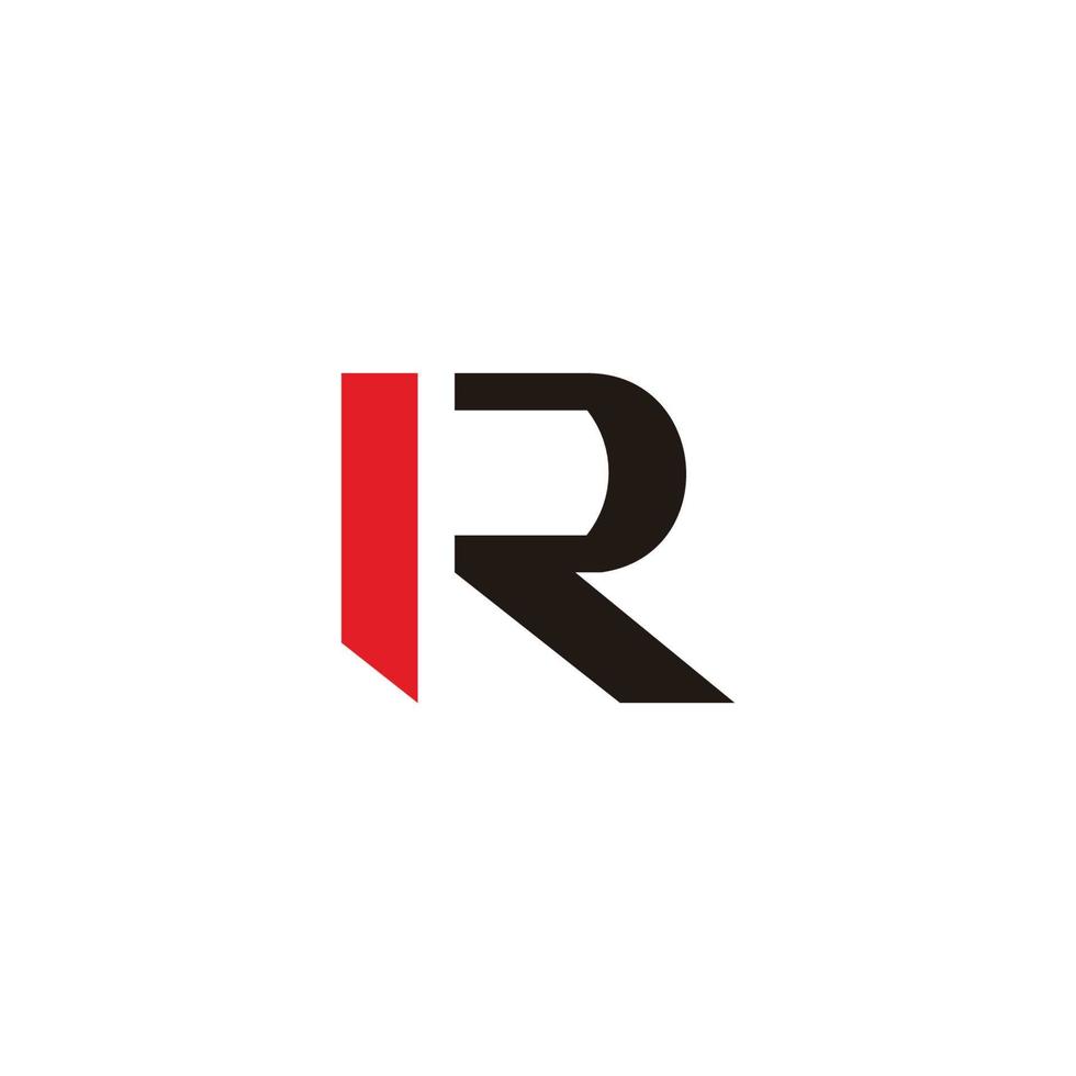 brev ri enkel geometrisk rörelse design logotyp vektor