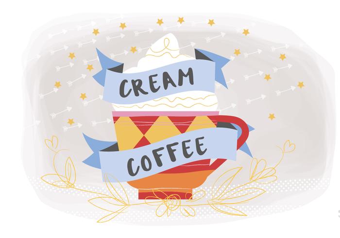 Gratis Kaffe Cream Vector Bakgrund