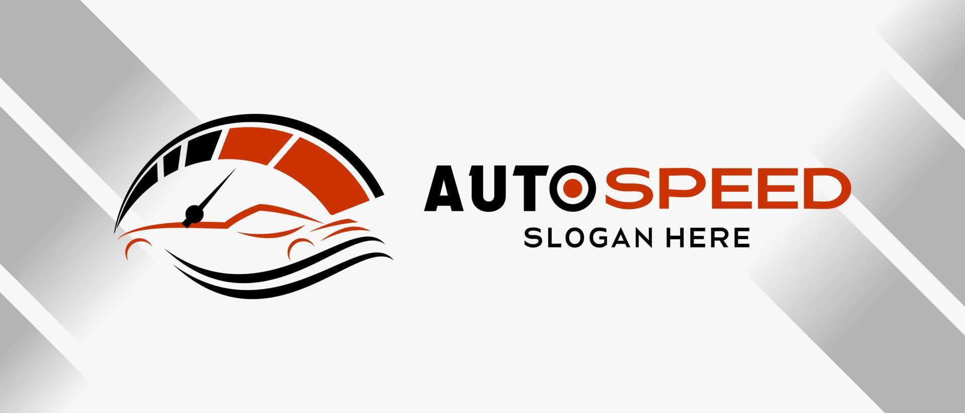 Automobil- und RPM-Auto-Logo-Design mit kreativem abstraktem Konzept. Premium-Logo-Illustrationsvektor für Automobile vektor