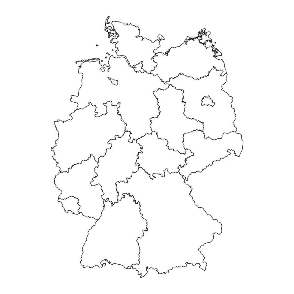 Deutschlandkarte mit Regionen. Vektor-Illustration. vektor