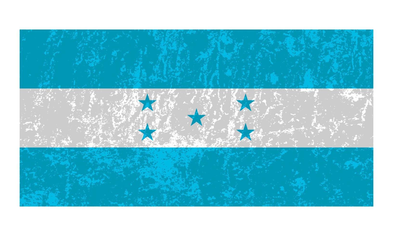 Honduras-Grunge-Flagge, offizielle Farben und Proportionen. Vektor-Illustration. vektor