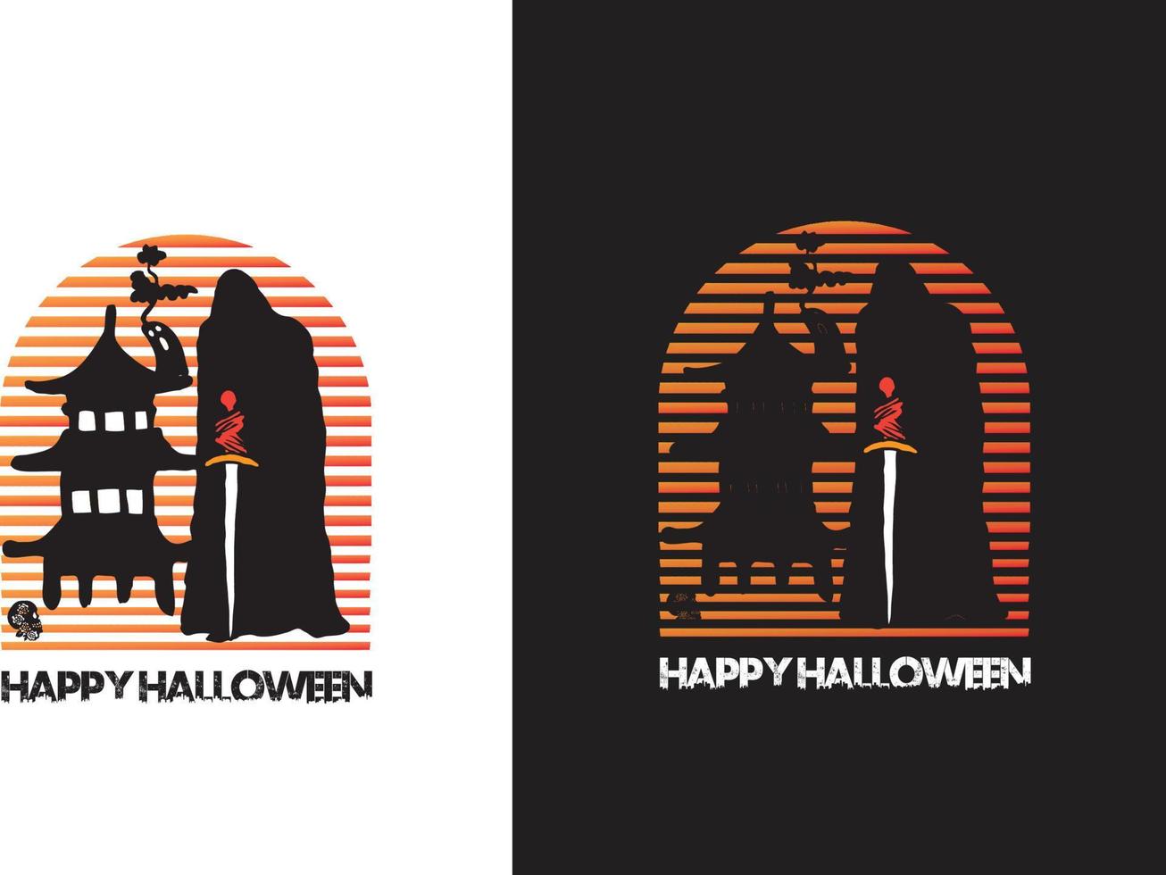 halloween t-shirt design mall vektor