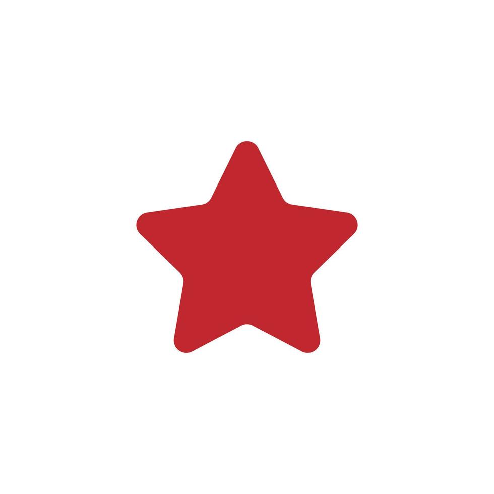 rote Sternsymbol-Vektor-Design-Vorlage vektor