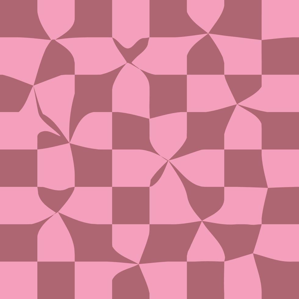 1970 wellenförmige Wirbel nahtlose Muster in orange und rosa Farben. Stil der 70er, grooviger Hintergrund vektor