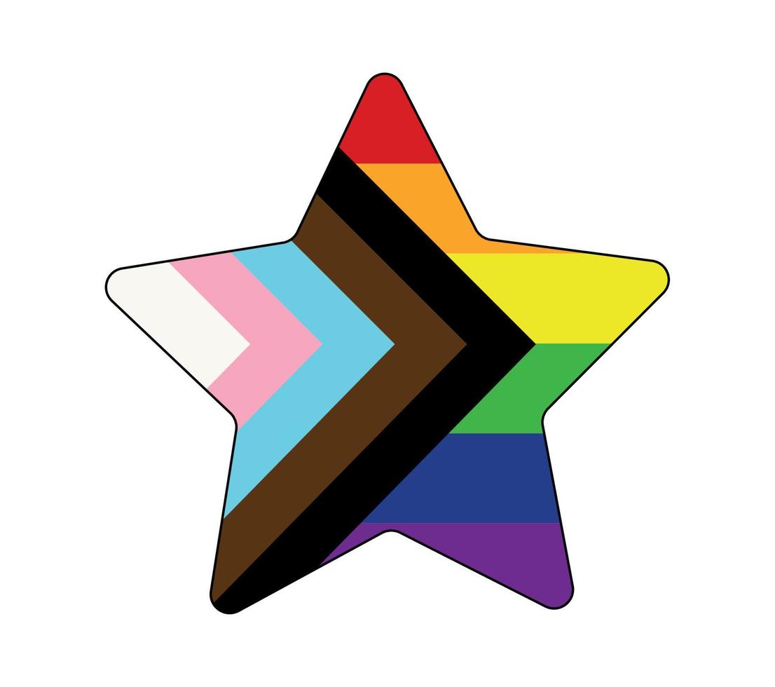 neue lgbtq-rechte-stolzflagge. progressive Pride-Flagge. vektor