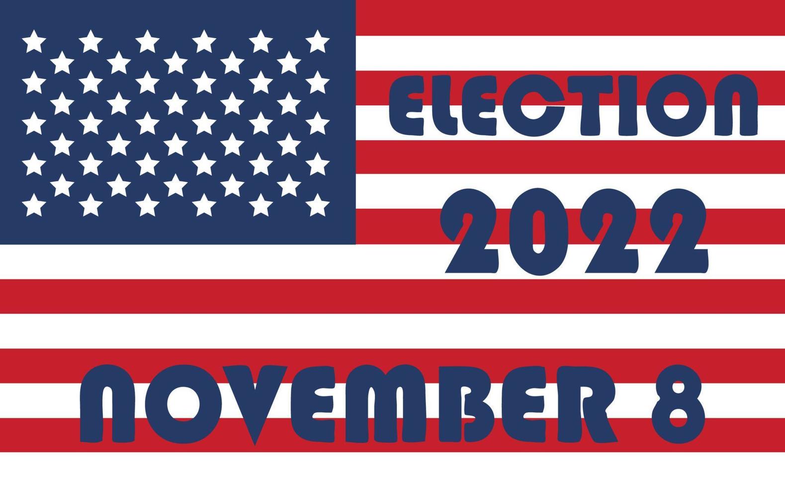 Tag der Zwischenwahlen. Abstimmung 2022 USA, Bannerdesign. politischen Wahlkampf vektor