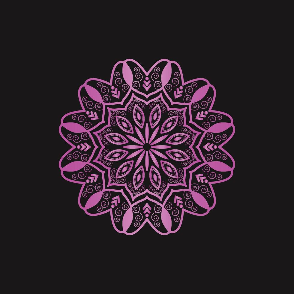 rosa dekoratives Mandala-Design Blumenhintergrunddesign vektor