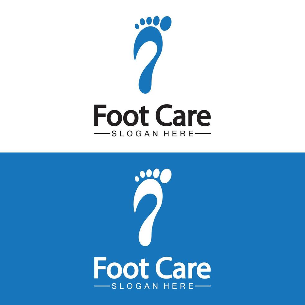 Fuß-Logo-Design-Vektor-Vorlage vektor