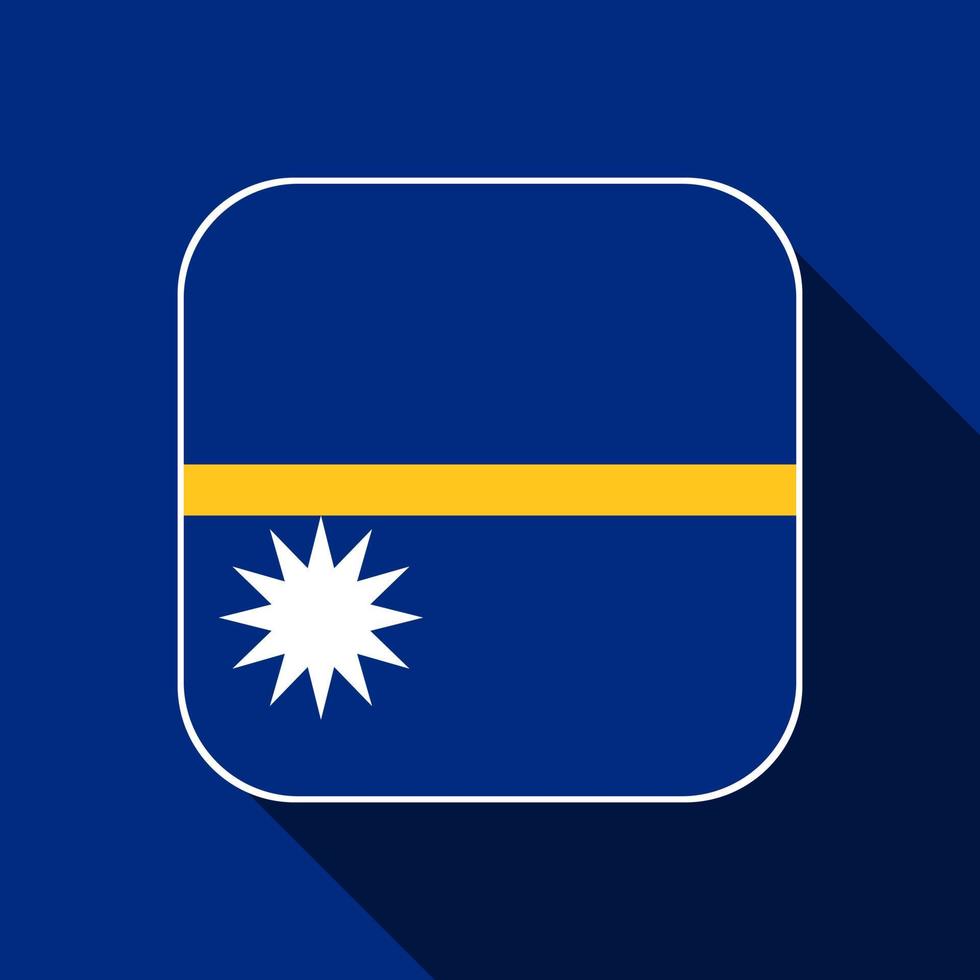 Nauru-Flagge, offizielle Farben. Vektor-Illustration. vektor