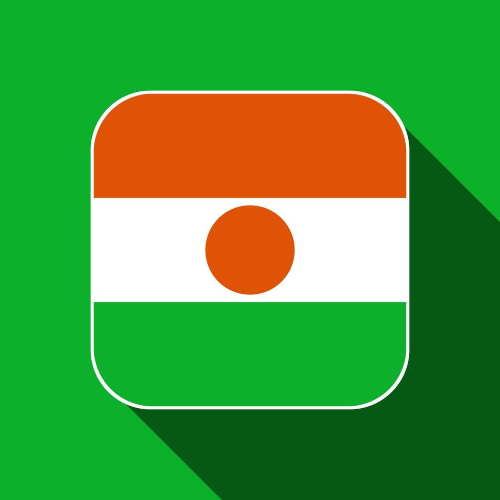 Niger-Flagge, offizielle Farben. Vektor-Illustration. vektor