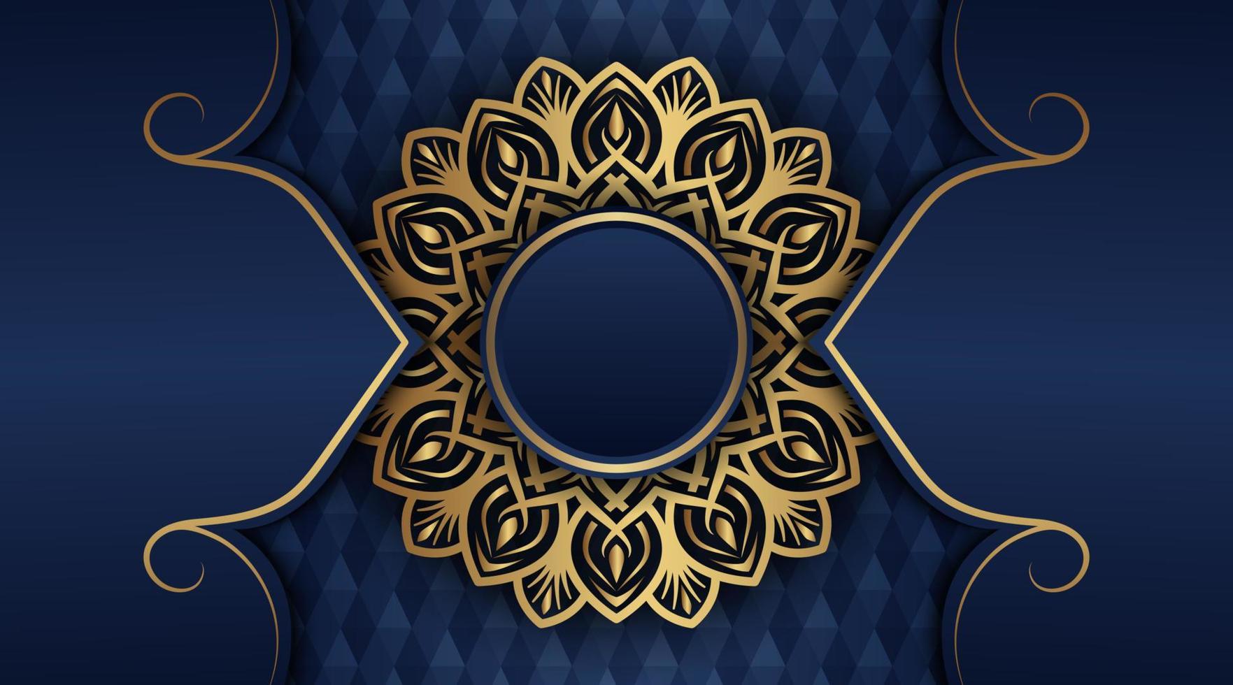 luxus hintergrund dunkelblau und gold dekoration vektor