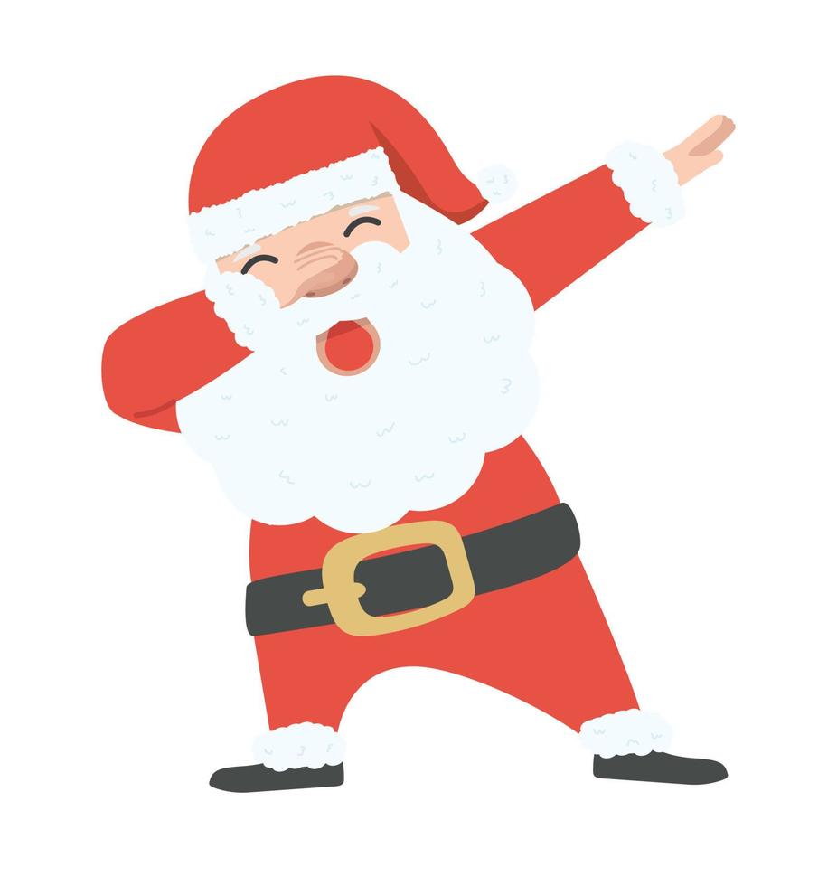 santa claus dabbing dansa vektor tecknad serie