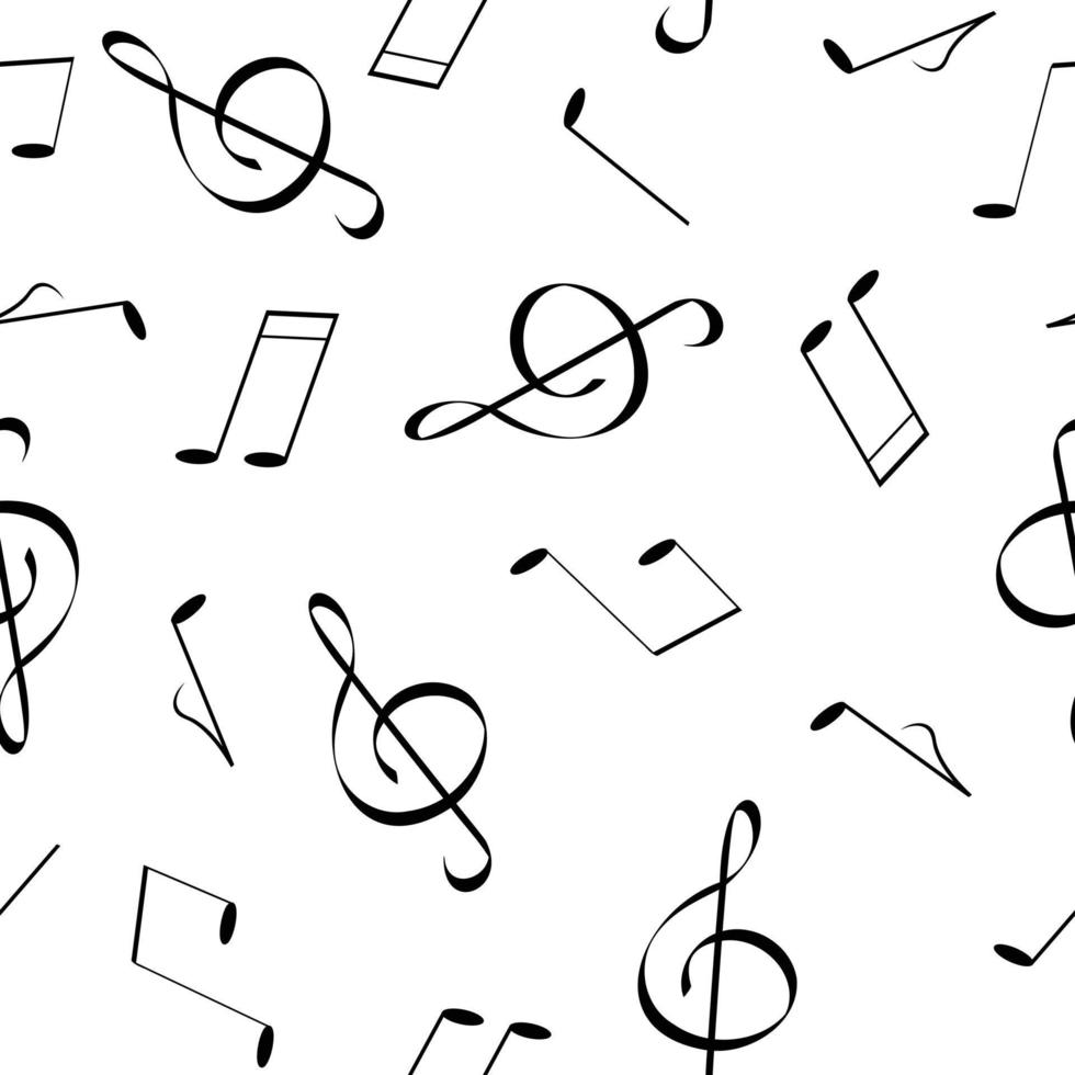 musik anteckningar sömlös mönster vektor