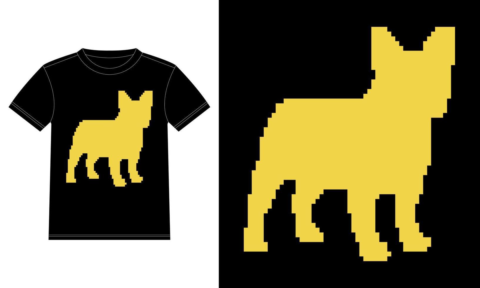 Pixel französische Bulldogge 80er lustiges Halloween-T-Shirt vektor