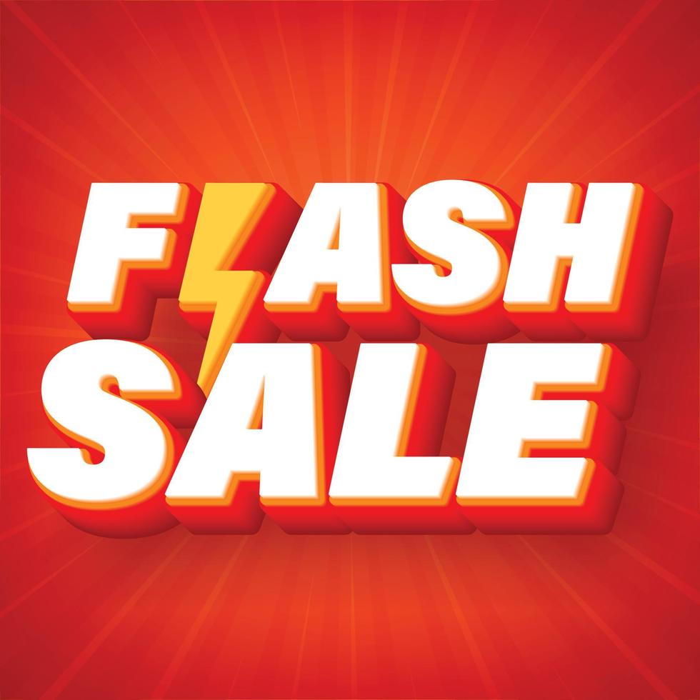 Flash Sale Banner Template Design für Web oder Social Media. vektor