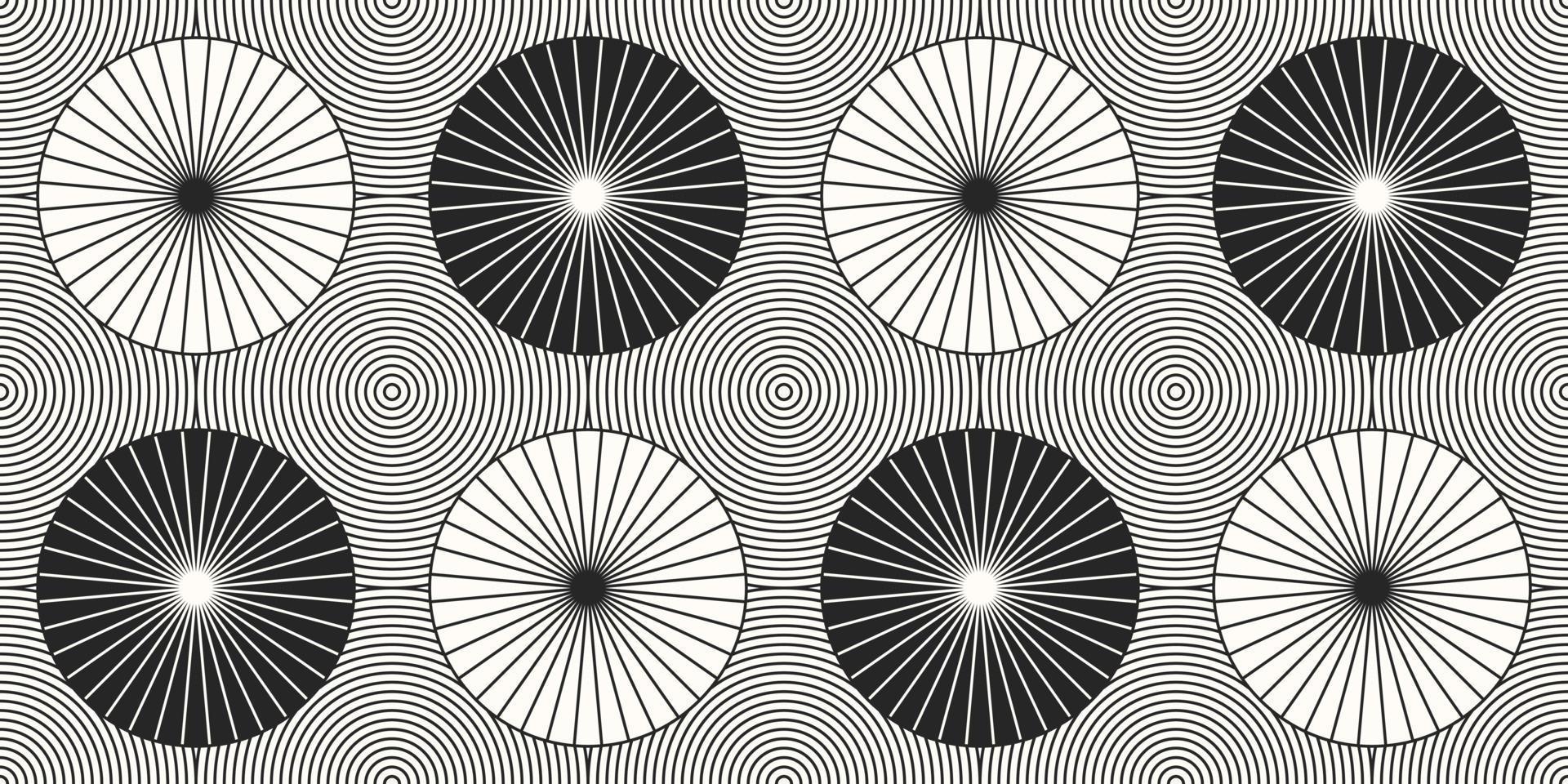 abstraktes geometrisches nahtloses Musterkreisdesign. Vektor-Illustration. Folge10 vektor